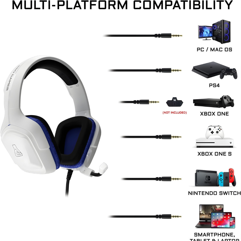 CASQUE G-LAB WIRED JACK 3.5MM WHITE – Image 3