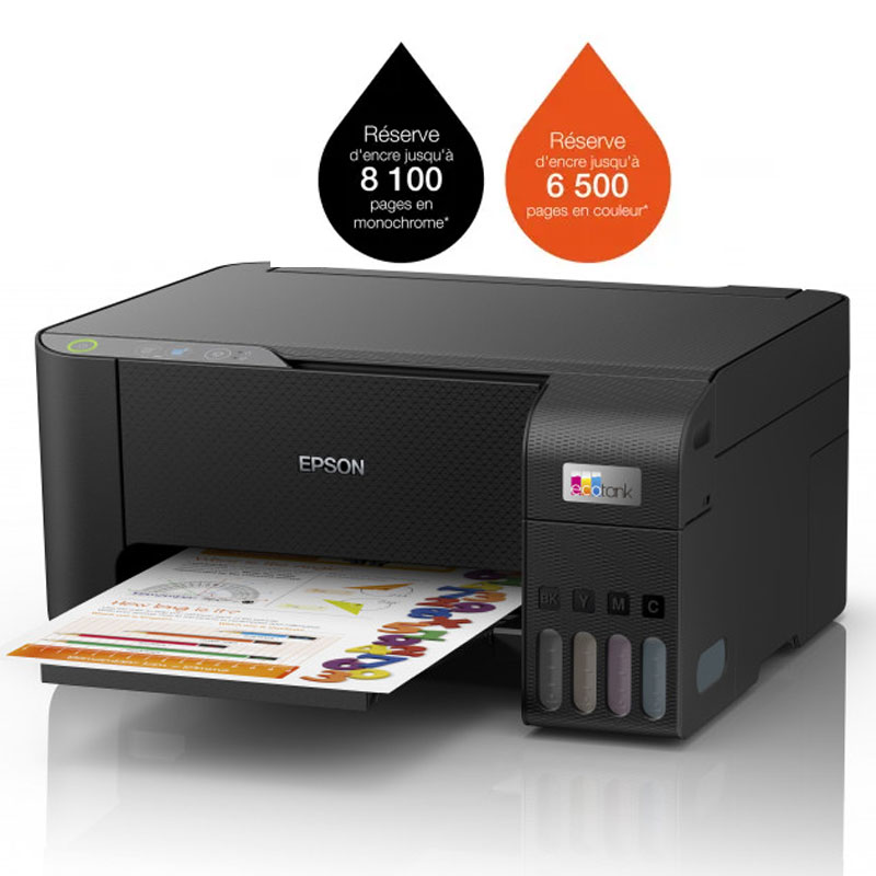 Imprimante EPSON ECOTANK L3210 à Réservoir Intégré 3En1 Couleur – Image 5